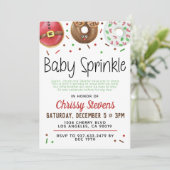 Donut de Noël Bébé Sprinkw Douche Invitation (Debout devant)