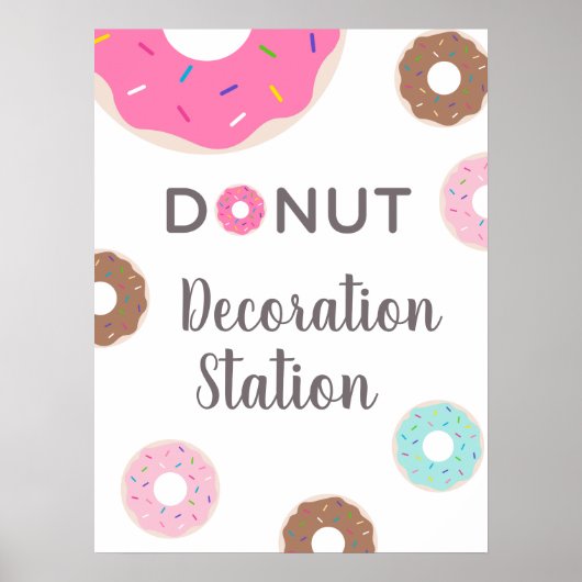 Donut Decoration Party/Sign Decoration Poster (Voorkant)
