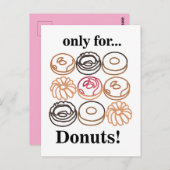 Donut Deegnut Zoet Grappig Briefkaart (Voorkant / Achterkant)