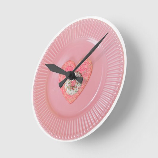 Donut design, round wall clock  ronde klok (Hoek)