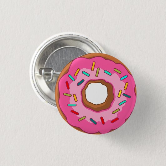 Donut, donuts, ronde button 3,2 cm (Voorkant /achterkant)