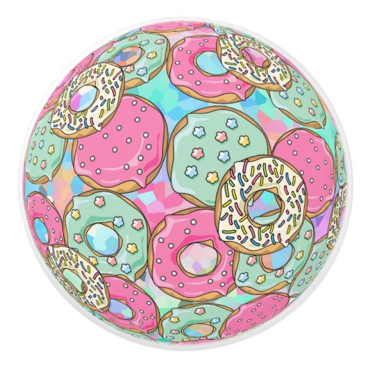 Donut Doughnut Drawer Knob Kabinet Pull Keramische Knop (Voorkant)