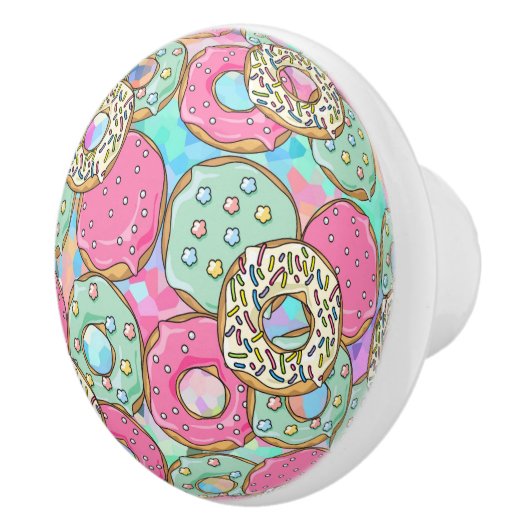 Donut Doughnut Drawer Knob Kabinet Pull Keramische Knop (Rechts)