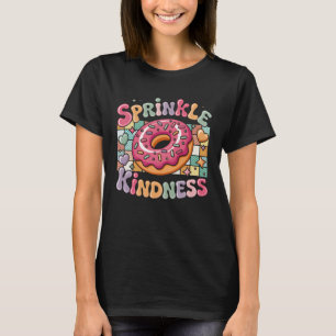 Donut Doughnut Groovy Retro Eten Dessert Bakkerij T-shirt