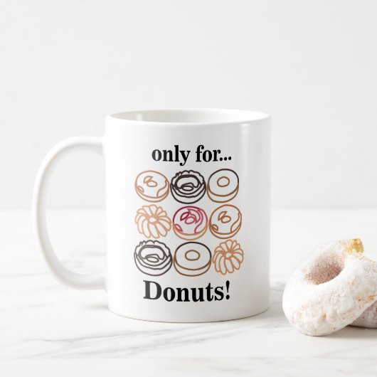 Donut Doughnut Sweet Funny Koffiemok (Met donut)