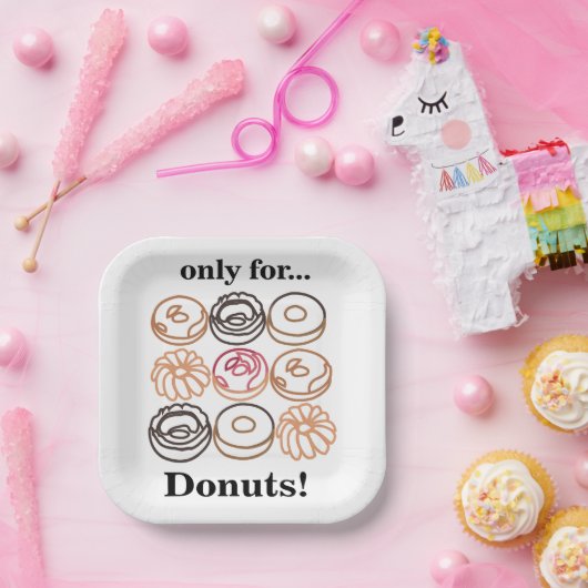 Donut Doughnut Sweet verjaardagsfeestje Papieren Bordje (Feest)