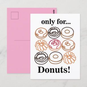 Donut Doughnut Zoet Grappig Briefkaart