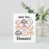Donut Doughnut Zoet Grappig Briefkaart (Staand voorkant)