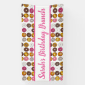 Donut Doughnuts Verjaardagsfeestje Brunch Bake Sal Spandoek (Verticaal)