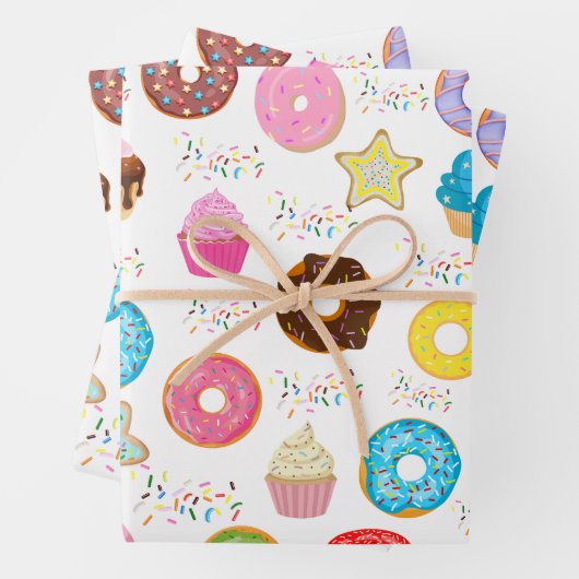 Donut en cupcakes inpakpapier vel (In situ)