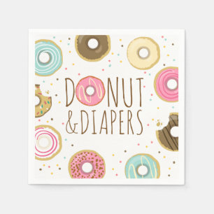 Donut en diapers Papier Napkin Baby sprinkhaan Servet