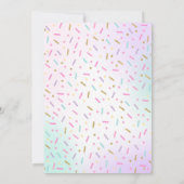 Donut En Eenhoorn Uitnodiging Donut Stop Met Gelov (Achterkant)