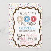 Donut en pyjama uitnodiging (Voorkant / Achterkant)