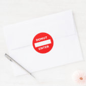 DONUT ENTER-sticker Ronde Sticker (Envelop)