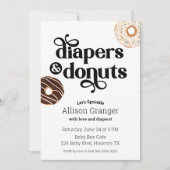 Donut et Diapers Baby Sprinkle Invitation (Devant)