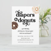 Donut et Diapers Baby Sprinkle Invitation (Debout devant)