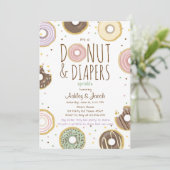 Donut et Diapeurs Saupoudrer invitation Fille Douc (Debout devant)