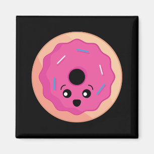 Donut Face Kawaii Voedsel Kunst Magneet