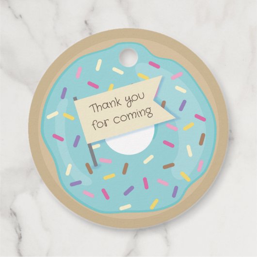 Donut feest bedankjes labels (Achterkant)