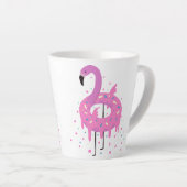Donut Flamingo Funny Latte Mok (Rechterhoek)