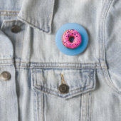 Donut foto blauw en roze modern design Button (In situ)