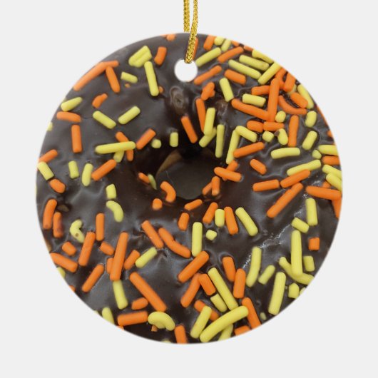 Donut Foto Keramisch Ornament (Voorkant)