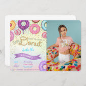 Donut-foto-uitnodiging Kaart (Voorkant / Achterkant)