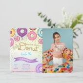 Donut-foto-uitnodiging Kaart (Staand voorkant)