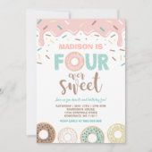 Donut Four Ever Sweet Invitation Donut 4e annivers (Devant)