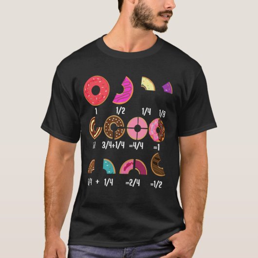 Donut Fractie Wiskunde Leraren Terug naar School O T-shirt (Voorkant)