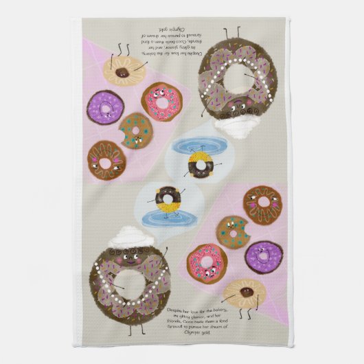 Donut Friends Kitchen Tea Serviette (Vertical)
