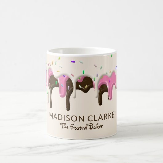 Donut Frosting Sprinkles Baker Bakery Koffiemok (Center)