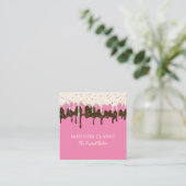 Donut Frosting Sprinkles Baker Bakery Vierkante Visitekaartje (Staand voorkant)