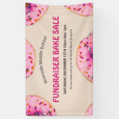 Donut Gebak School Kerk Fondsenwerving Bakverkoop Spandoek (Verticaal)