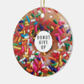 Donut geeft Funny Donut Pun op Keramisch Ornament (Links)