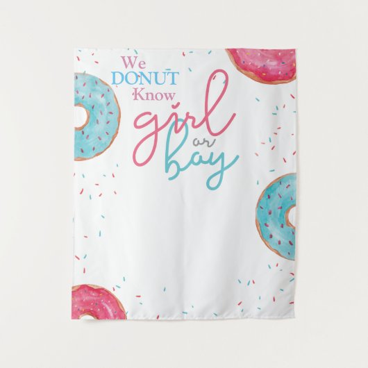 Donut Gender onthullen Backdrop/Tapestry Tapestry Wandkleed (Voorkant)