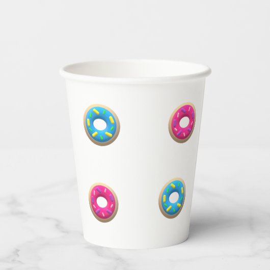 Donut Gender onthulling Papieren Bekers (Achterkant)