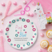 Donut Gender onthulling Papieren Bordje (Feest)