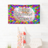 Donut gepersonaliseerde karakter verjaardag banner (Insitu)