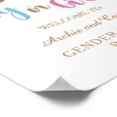 Donut Geslacht Onthullen Jongen of Meisje Party Poster (Hoek)