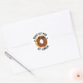 Donut Get Mad Get Leaven Funny Donut Pun Ronde Sticker (Envelop)