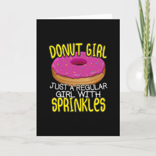 Donut GIrl - Doughnut Lover met Sprinkles Kaart
