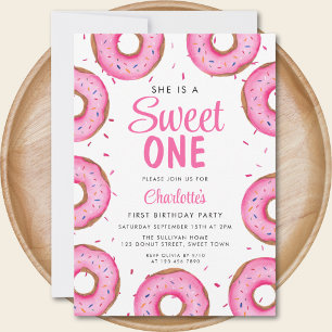 Donut Girl's eerste verjaardagsfeestje Kaart