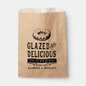 Donut Glazed en Delicious Rustic Shower Wedding Bedankzakje (Voorkant)