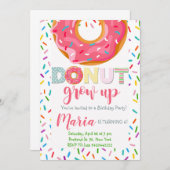 Donut grandir Enfants Doughnut Invitation annivers (Devant / Derrière)