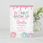 Donut Grandir Rose Donut Invitation Anniversaire (Debout devant)