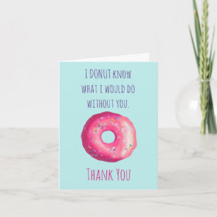 Donut Grappige Cute Bedankt Waardering
