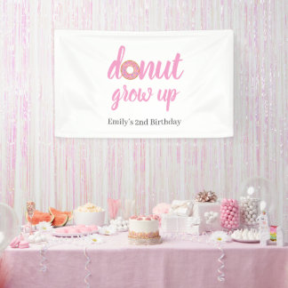 Donut Groei Op 2de Verjaardag Spandoek