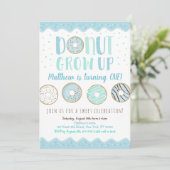 Donut Groeit Blue Donut Birthday Kaart (Staand voorkant)