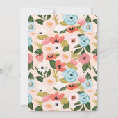 Donut Groeit Floral Blossoming Donut Birthday Kaart (Achterkant)